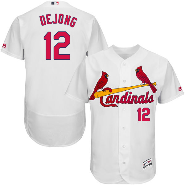 Cardinals #12 Paul DeJong White Flexbase Authentic Collection Stitched MLB Jersey